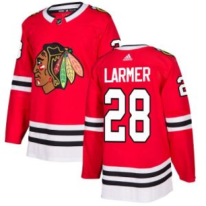 Herren Chicago Blackhawks Eishockey Trikot Steve Larmer #28 Authentic Rot Heim